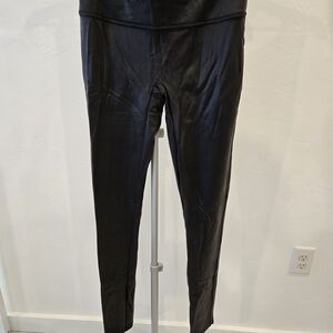 SPANX Charcoal Faux Leather Leggings